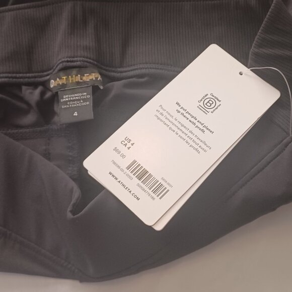 NWT Athleta Black Sz 0 Brooklyn Bermuda Shorts Featherweight Stretch - Picture 8 of 9